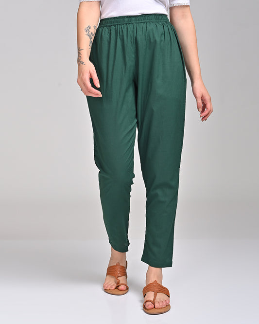 GREEN COLOUR COTTON PANT