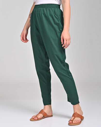 GREEN COLOUR COTTON PANT