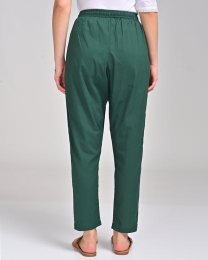 GREEN COLOUR COTTON PANT