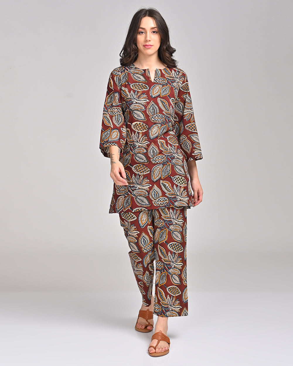 Handblock Printed Cotton Relaxed Fit Co-ord Set