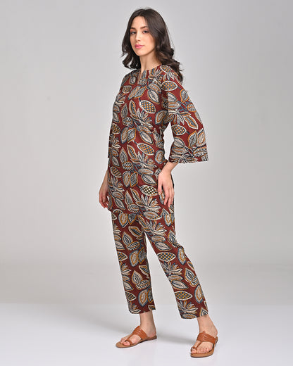 Handblock Printed Cotton Relaxed Fit Co-ord Set