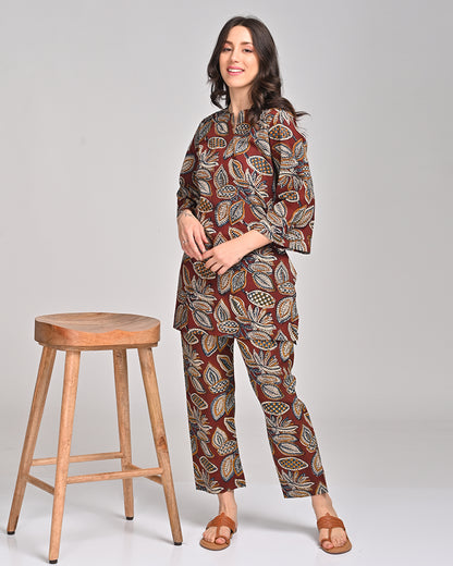 Handblock Printed Cotton Relaxed Fit Co-ord Set