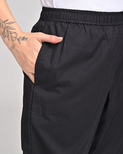 BLACK COTTON PANT