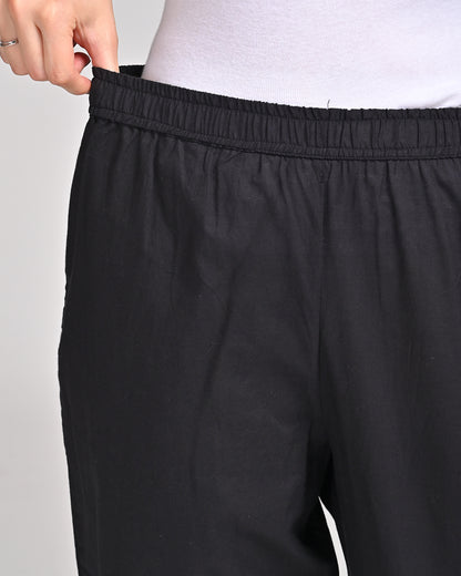 BLACK COTTON PANT