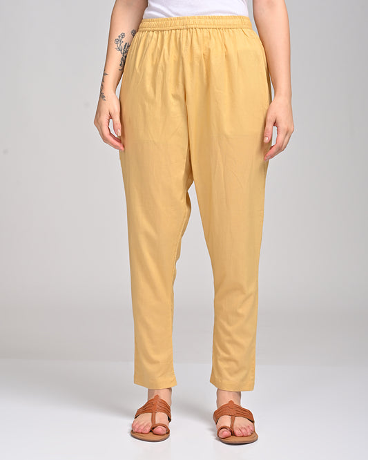 NUDE BEIGE COTTON PANT