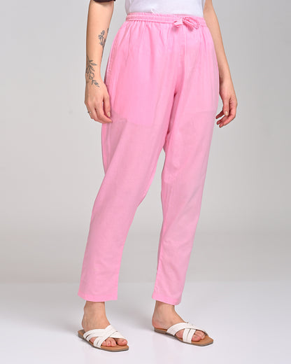 LIGHT PINK COLOUR COTTON PANT