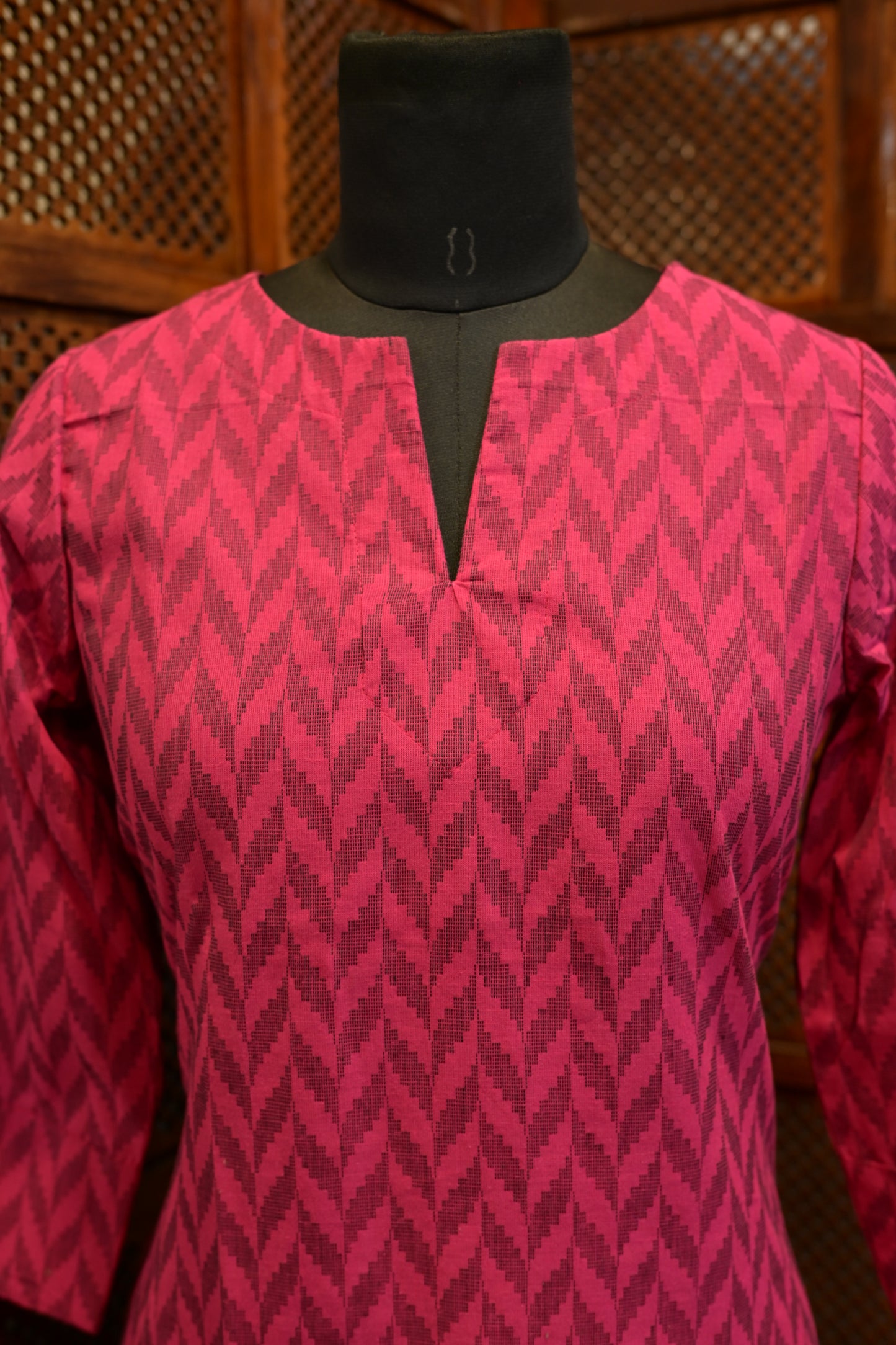 LEHRAA - FUSCHIA PINK KURTI