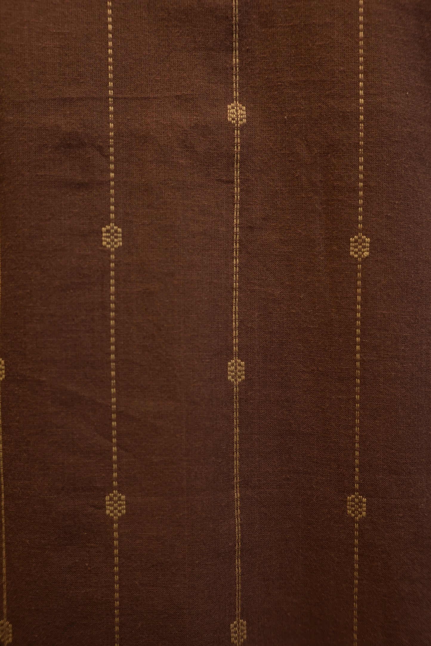 LEHRAA - Brown South Cotton Slit Neck Kurti