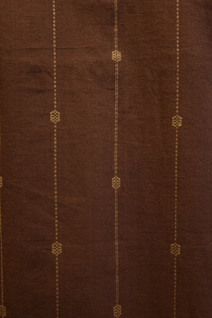 LEHRAA - Brown South Cotton Slit Neck Kurti