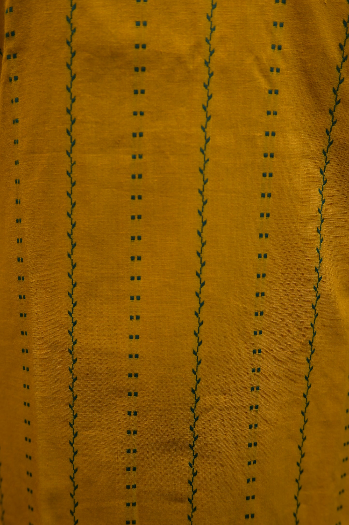 LEHRAA - Yellow and dark green South Cotton Kurti