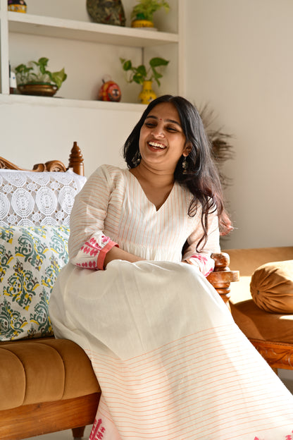 HANDLOOM COTTON ONAM DRESS
