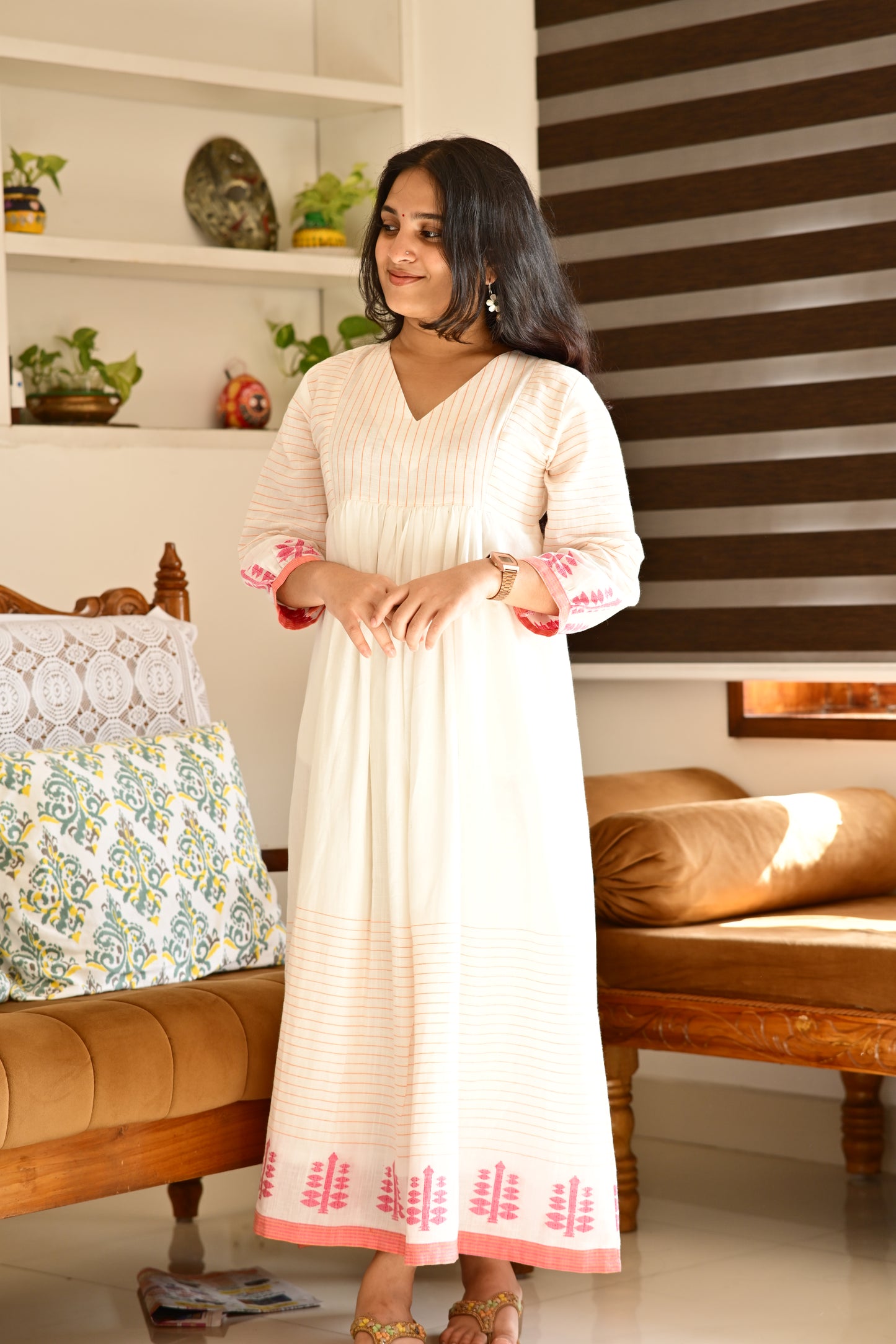 HANDLOOM COTTON ONAM DRESS