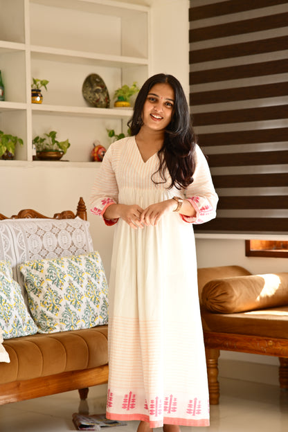 HANDLOOM COTTON ONAM DRESS