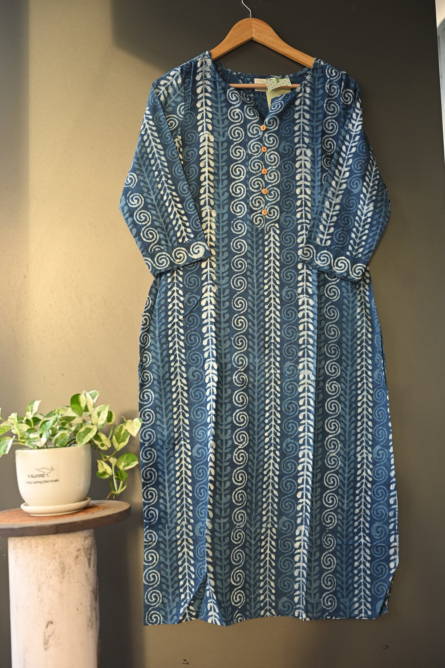 Indigo blue Printed Kurti