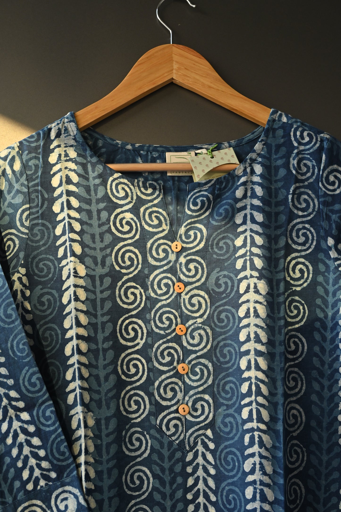 Indigo blue Printed Kurti