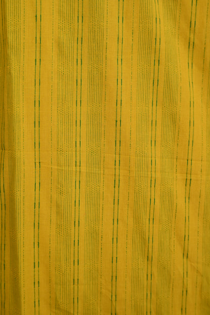 ROOH - YELLOW SOUTH COTTON  CURVD -V NECK KURTI