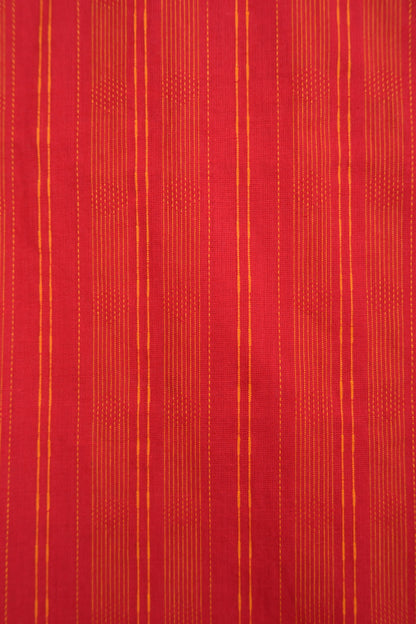 ROOH - RED SOUTH COTTON CURVD - V NECK KURTI