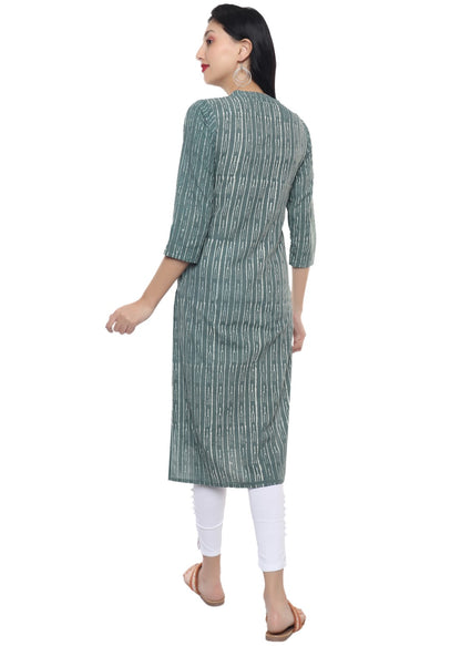 Green Dabu Tunning Print  Hand Block Printed Kurti