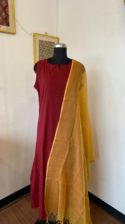 YELLOW KOTA DORIA DUPATTA