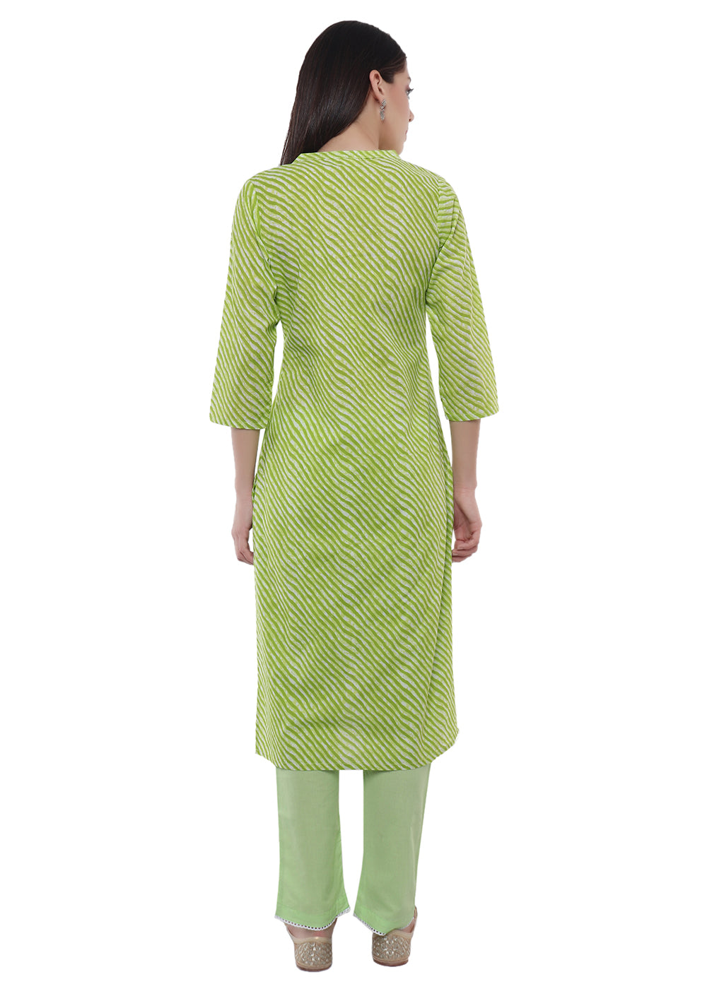 COTTON LEHERIYA PRINTED KURTI