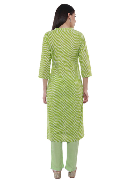 COTTON LEHERIYA PRINTED KURTI