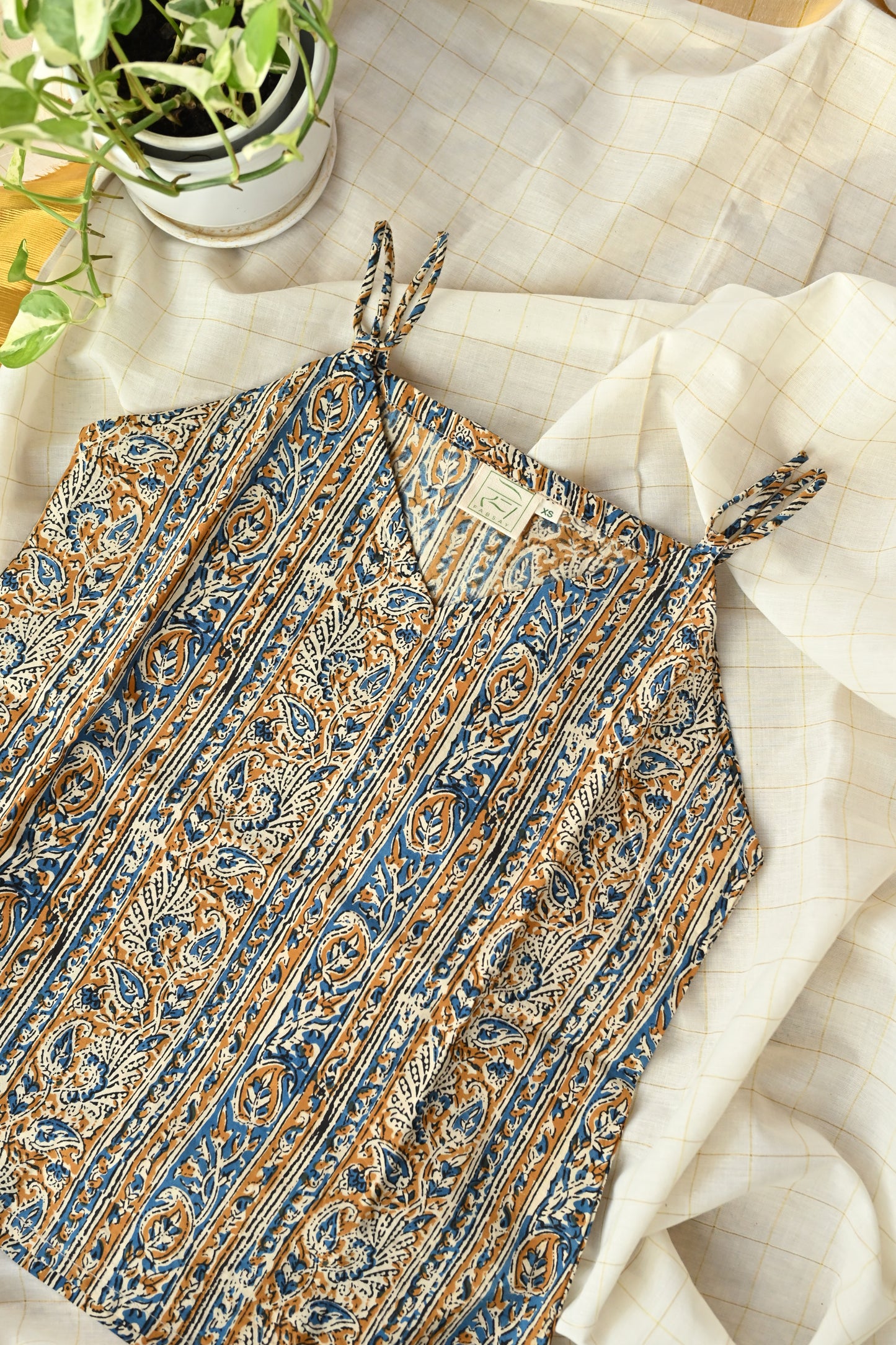 kalamkari printed Spaghetti Top