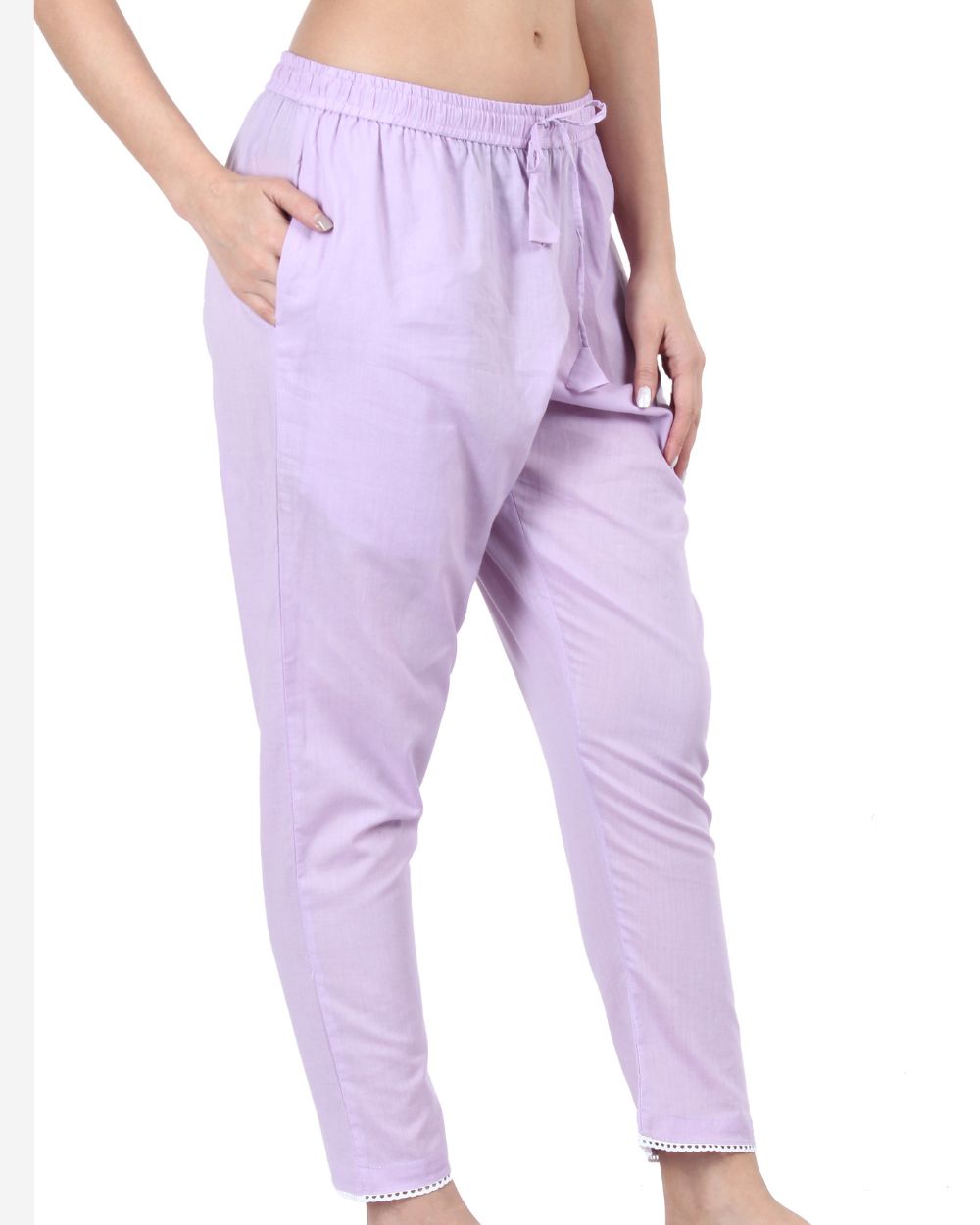 SOLID COLOUR COTTON PANT