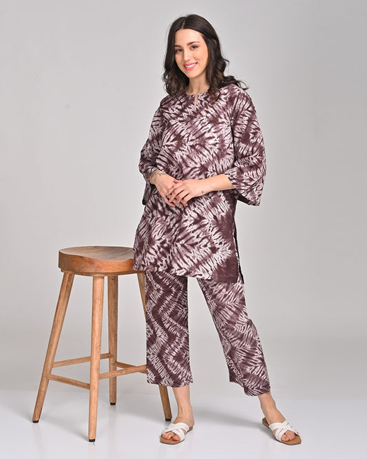 SHIBORI Cotton Relaxed Fit Co-ord Set