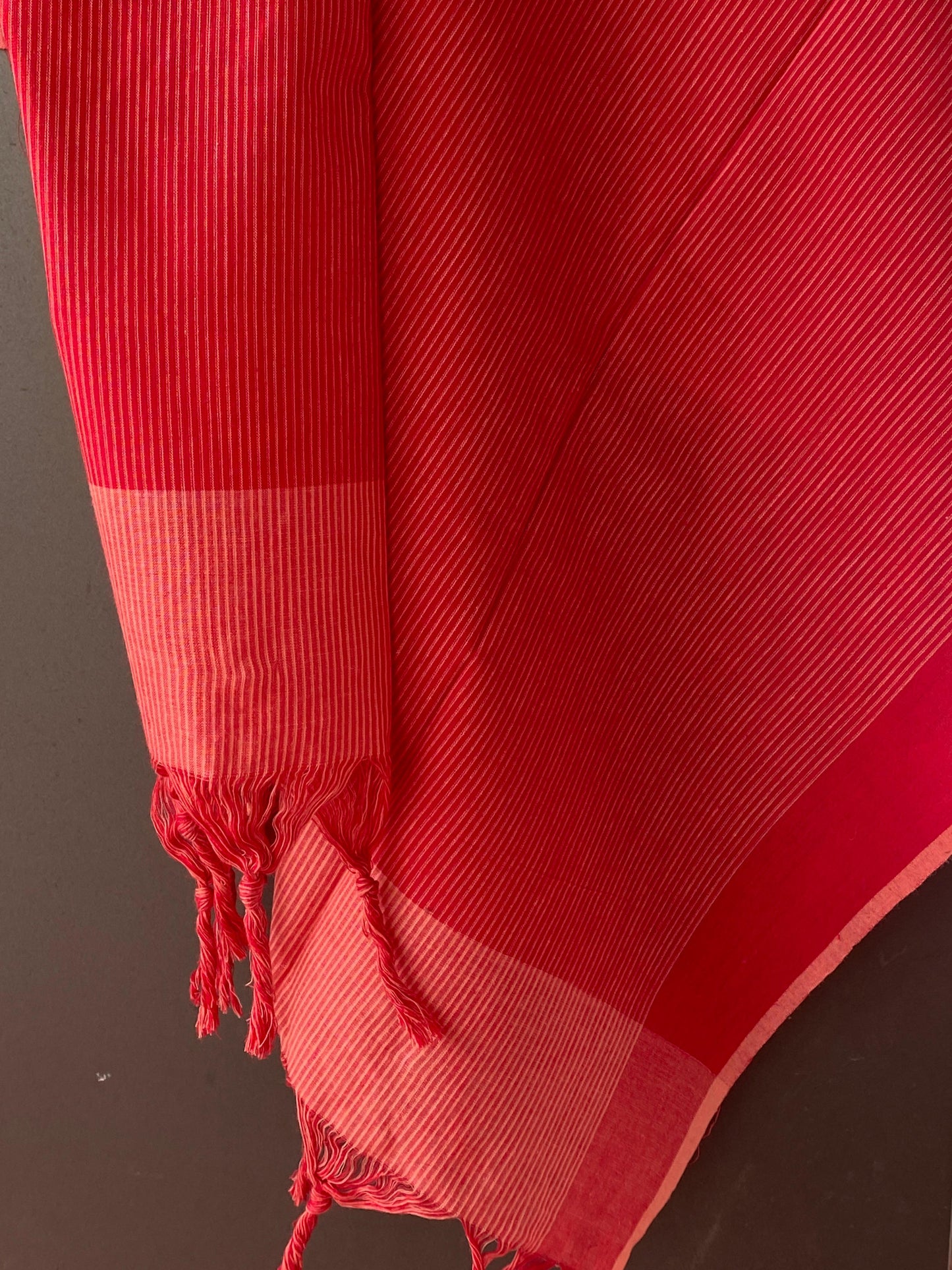 RED SOUTH COTTON DUPATTA