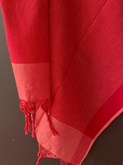 RED SOUTH COTTON DUPATTA
