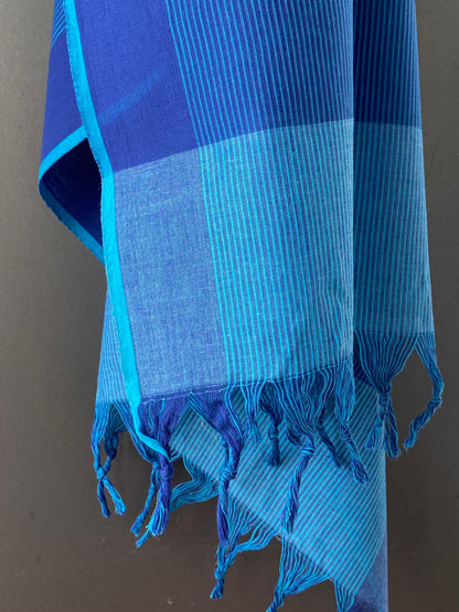 BLUE SOUTH COTTON DUPATTA