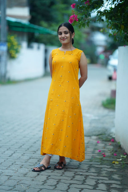 YELLOW  A-LINE DRESS